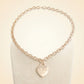 DST Gold 1913 Legacy Heart Lock Chain Necklace