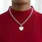 DST Silver 1913 Legacy Heart Lock Chain Necklace