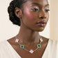 AKA Pink and Green Quatrefoil Clover Necklace