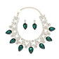 Formal Brilliant Green Teardrop Crystal Necklace