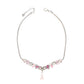 Breast Cancer Silver Hope Ribbon Charm Necklace
