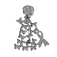 Brooch Hematite Stone Pink Ribbon Butterfly Gown