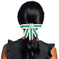 AKA Sorority Pink Green Bow Tie Style Brooch