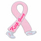 Breast Cancer Silver Keep Going Ribbon Brooch