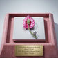 AKA Pink Lily Pearl & Green Rhinestone Brooch Pin