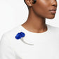ZPB Royal Blue Calla Lily Rhinestone Brooch Pin