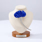 ZPB Royal Blue Calla Lily Rhinestone Brooch Pin