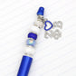 ZPB Sorority Bling Bead and Charm Blue Pen