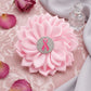 Breast Cancer Pink Flower Brooch and Hair Clip