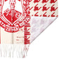 DST Sorority Crimson Cream Houndstooth Shawl Scarf
