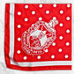 DST Red and White Polka Dot Square Sorority Scarf