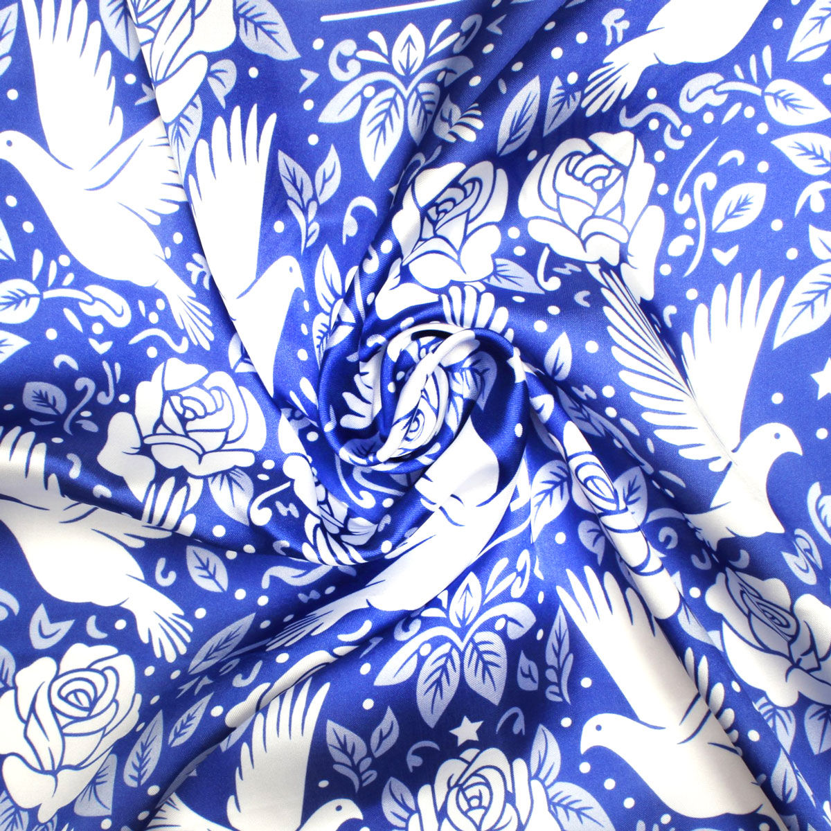 ZPB Blue and White Dove Square Sorority Scarf