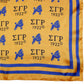 SGRHO Mustard Yellow and Blue Poodle Square Scarf