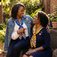 SGRHO Mustard Yellow and Blue Poodle Square Scarf