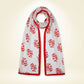 DST Long Red and White 1913 Rectangle Scarf