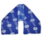 ZPB Long Blue and White Shield Rectangle Scarf