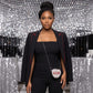 DST Mini Rhinestone Heart Crossbody Compact