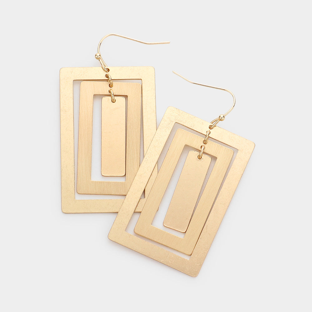 Rectangle Dangle hoops