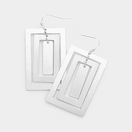 Rectangle Dangle hoops