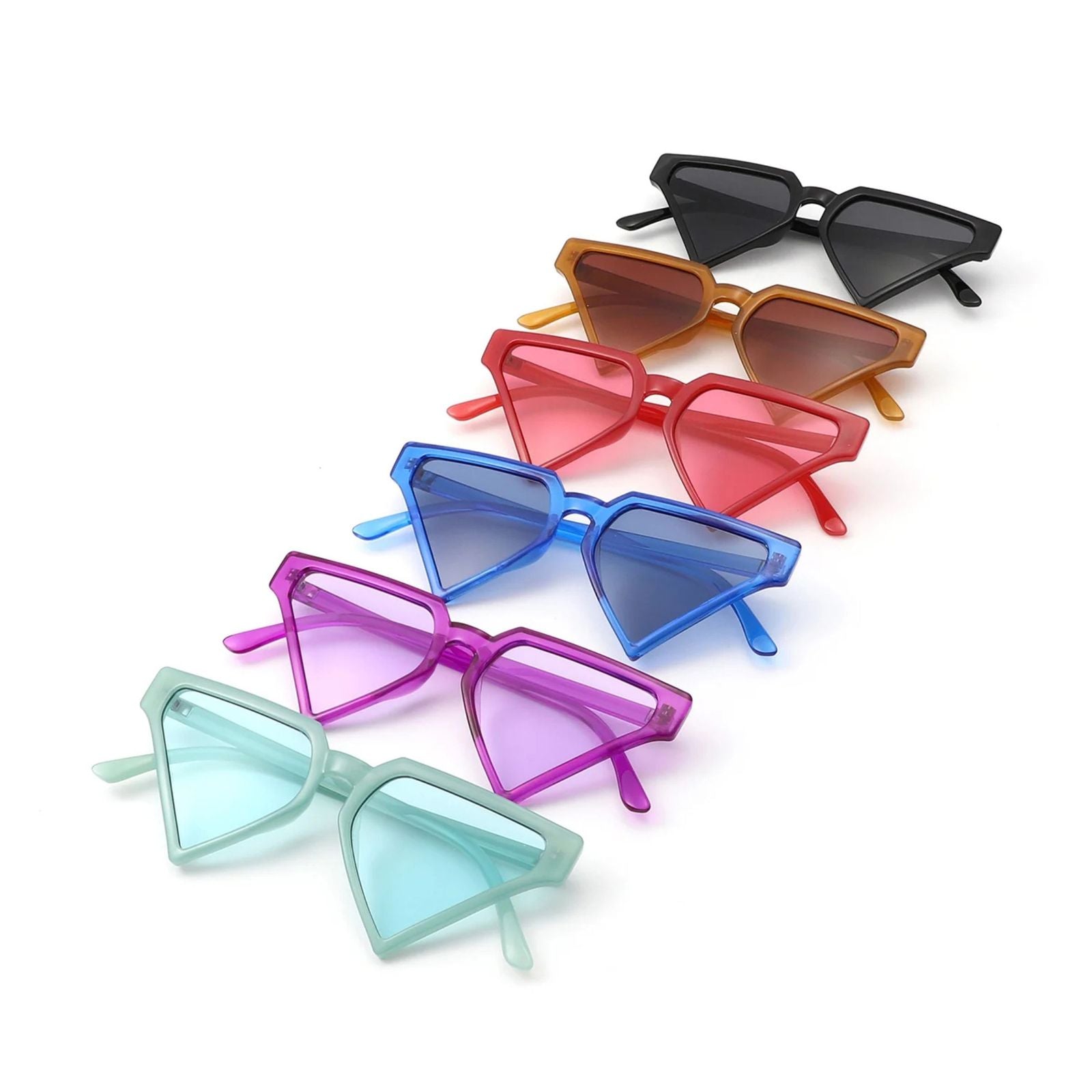 Sunglasses Blue Triangle Pointed for Women