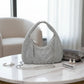 Clutch Premium Silver Rhinestone Mesh Hobo Bag