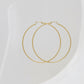 Hoop 18k Gold Steel Classic 90mm Thin Earrings