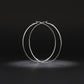Stainless Steel Classic 90mm Thin Hoop Earrings