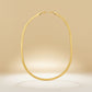 Mens 20in 6.5mm Gold 18K Steel Herringbone Chain