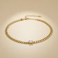 Gold 18K Steel Princess CZ Cuban Chain Necklace