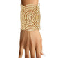 Cuff Gold Concentric Circle Sculpted Bracelet