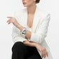 Bangle Polished Silver Oval Wide Sleek Bracelet