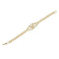 Tennis Bracelet Gold Brass CZ Butterfly Link Chain