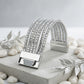 Silver 5 Strand Clear Stone Disco Ball Bracelet
