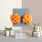 Oversized Orange Acrylic Flower Stud Earrings