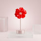 Oversized Red Acrylic Petal Flower Stud Earrings
