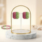 AKA Pink Green Square Pearl Stone Stud Earrings