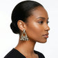 Drop Jungle Chic Leopard Trapezoid Hinge Earrings