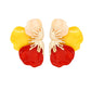 Studs Sunset Bloom Triple Petal Earrings Women