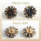 Stud Multicolor Cluster Gold Flower Petal Earrings