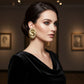 Stud Oversized Gold Twisted Spiral Earrings