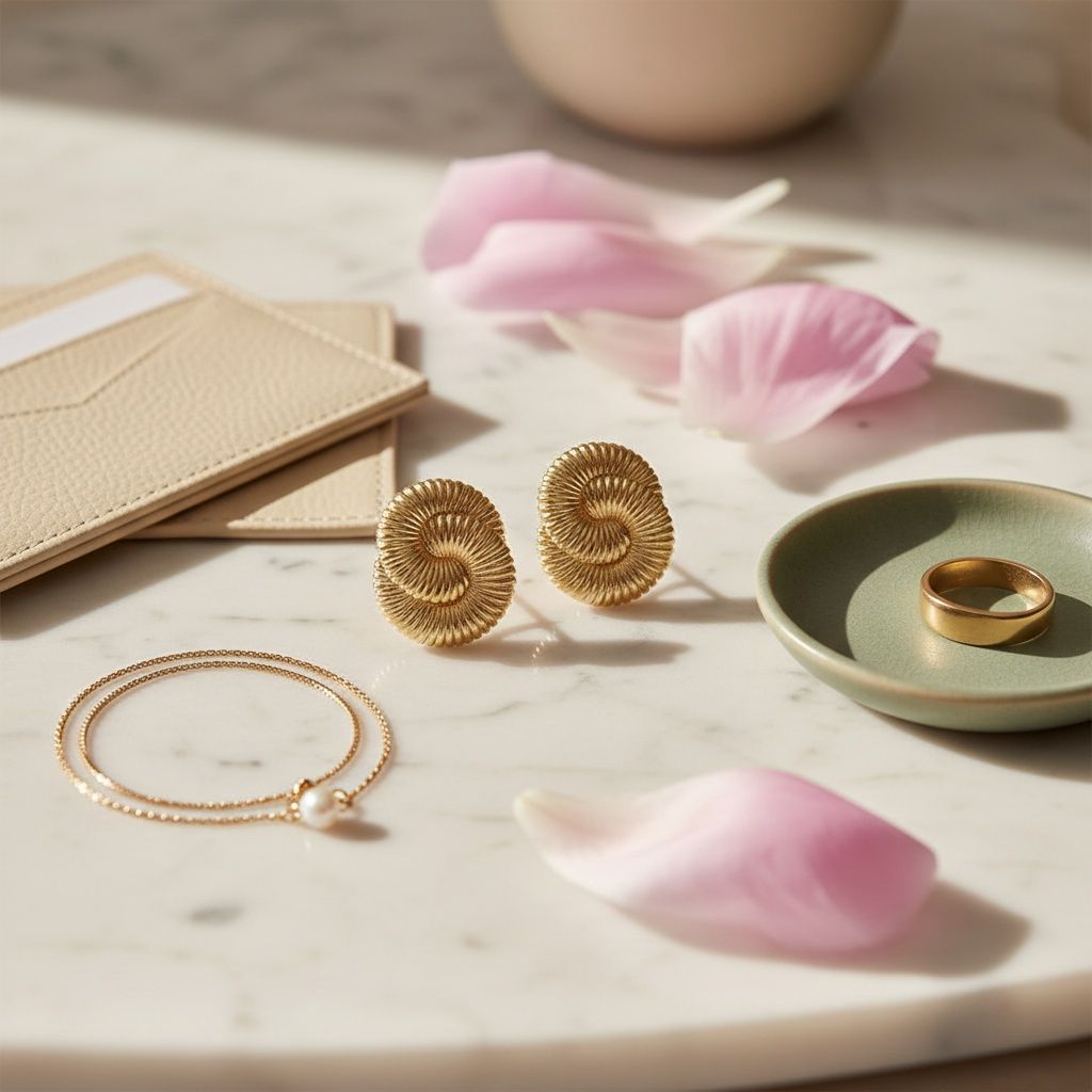 Stud Oversized Gold Twisted Spiral Earrings