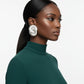 Stud Oversized Silver Twisted Spiral Earrings
