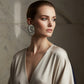 Stud Oversized Silver Twisted Spiral Earrings