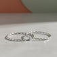 Hoop Large Silver Twisted Greek Key Earrings
