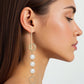 Dangle Long Geometric Gold and Pearl Earrings