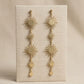 Dangle Golden Sunburst Celestial Earrings