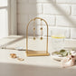 Dangle Gold Linked Mesh Ball Long Drop Earrings