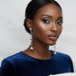 Dangle Silver Linked Mesh Ball Long Drop Earrings