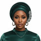 Fascinator Formal Green Dazzling Structured Turban