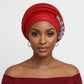 Fascinator Formal Red Dazzling Structured Turban